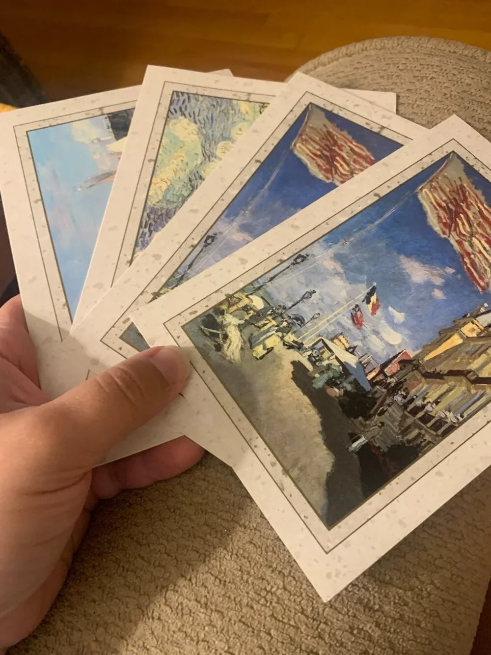 Impressionist Art Blank Greeting Cards Monet Van Gogh Post Impressionist Cards